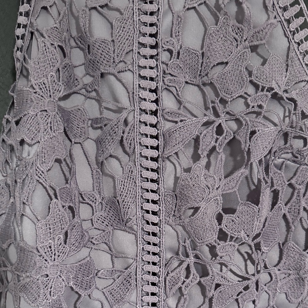 Lilac colored lace bodycon style dress - Picture 3 of 5